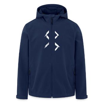 Bindrune Rune Peace Symbol - Men’s Recycled Softshell Jacket by Stanley/Stella - navy - Front - AI Model Male 185 light (185cm)