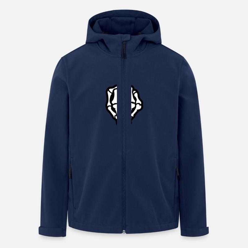 Skelett Mittelfinger Hand - Recycelte Männer Softshell-Jacke von Stanley/Stella - Navy
