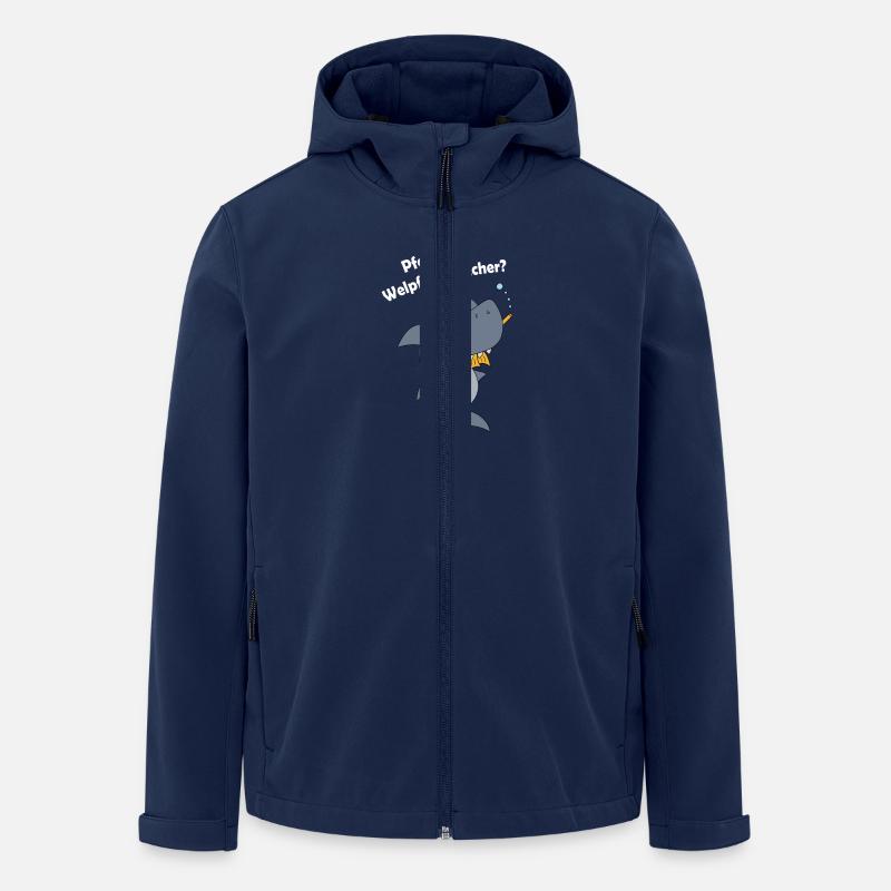 Pfaucher? weiße Schrift - Recycelte Männer Softshell-Jacke von Stanley/Stella - Navy