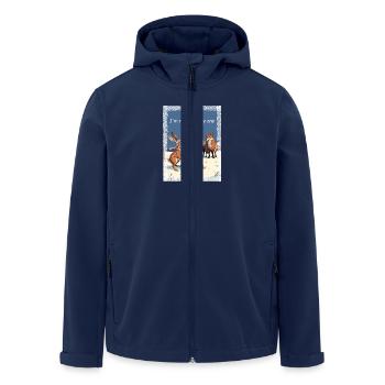 Trial of Fate - Men’s Recycled Softshell Jacket by Stanley/Stella - navy - Front - AI Model Male 185 light (185cm)