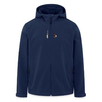 Posaune Schooof - Recycelte Männer Softshell-Jacke von Stanley/Stella - Navy - Vorne - AI Model Male 185 light (185cm)