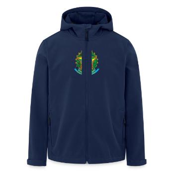Armoiries nationales du Brésil - Veste softshell homme en polyester recyclé Stanley/Stella - marine - Devant - AI Model Male 185 light (185cm)