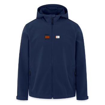 Progress bar is loaded poo - Men’s Recycled Softshell Jacket by Stanley/Stella - navy - Front - AI Model Male 185 light (185cm)