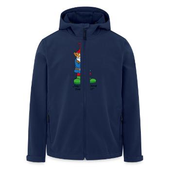 Wütender Zwerg - Recycelte Männer Softshell-Jacke von Stanley/Stella - Navy - Vorne - AI Model Male 185 light (185cm)