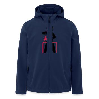 Un scientifique tenant un tube à essai - Veste softshell homme en polyester recyclé Stanley/Stella - marine - Devant - AI Model Male 185 light (185cm)