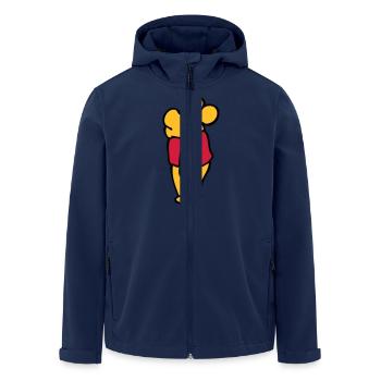 Bärchen (b) - Recycelte Männer Softshell-Jacke von Stanley/Stella - Navy - Vorne - AI Model Male 185 light (185cm)
