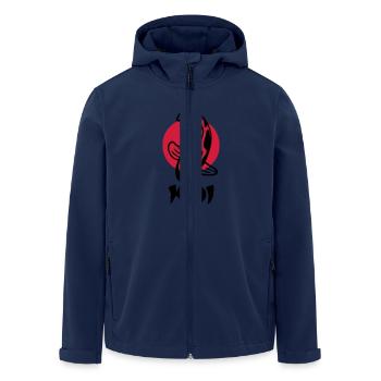 Koi - Recycelte Männer Softshell-Jacke von Stanley/Stella - Navy - Vorne - AI Model Male 185 light (185cm)