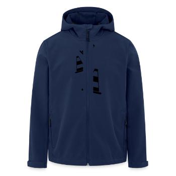 caution_f1 - Recycelte Männer Softshell-Jacke von Stanley/Stella - Navy - Vorne - AI Model Male 185 light (185cm)