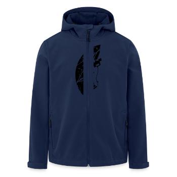 Risse klettern seil mann - Recycelte Männer Softshell-Jacke von Stanley/Stella - Navy - Vorne - AI Model Male 185 light (185cm)