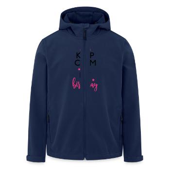 Keep Calm it's my Birthday - Men’s Recycled Softshell Jacket by Stanley/Stella - navy - Front - AI Model Male 185 light (185cm)