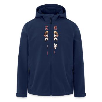 Goat - Chinese Zodiac - Astrology - Men’s Recycled Softshell Jacket by Stanley/Stella - navy - Front - AI Model Male 185 light (185cm)