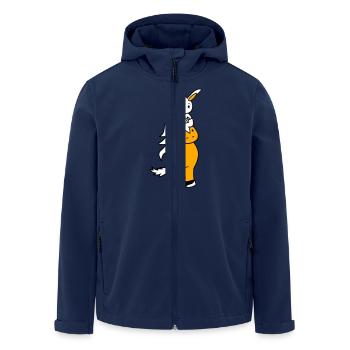 Bunny Horse Riding Rider Pony Horse Waving Cute - Men’s Recycled Softshell Jacket by Stanley/Stella - navy - Front - AI Model Male 185 light (185cm)