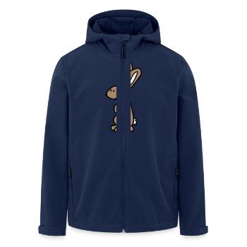 Hase Kaninchen Häschen Cartoon Kleintier niedlich - Recycelte Männer Softshell-Jacke von Stanley/Stella - Navy - Vorne - AI Model Male 185 light (185cm)