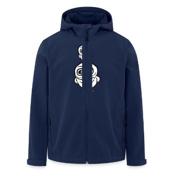 2 Eulen Papa Mama Kind Baby Familie Mutter Vater - Recycelte Männer Softshell-Jacke von Stanley/Stella - Navy - Vorne - AI Model Male 185 light (185cm)
