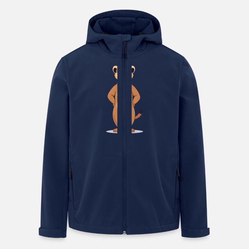 Erdmännchen-Lustiges Comic Tier Shirt - Recycelte Männer Softshell-Jacke von Stanley/Stella - Navy