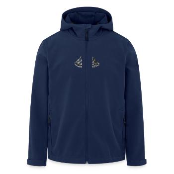 Montagnes enneigées – aventure et nature - Veste softshell homme en polyester recyclé Stanley/Stella - marine - Devant - AI Model Male 185 light (185cm)