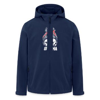 Fußballspieler Mama Mutter Fußball - Recycelte Männer Softshell-Jacke von Stanley/Stella - Navy - Vorne - AI Model Male 185 light (185cm)