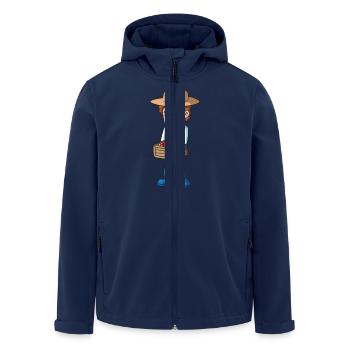 Farmer - Men’s Recycled Softshell Jacket by Stanley/Stella - navy - Front - AI Model Male 185 light (185cm)
