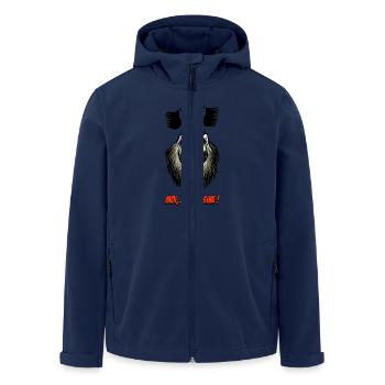 Le Sanglier, Moi Je Le Cuisine ! - Veste softshell homme en polyester recyclé Stanley/Stella - marine - Devant - AI Model Male 185 light (185cm)