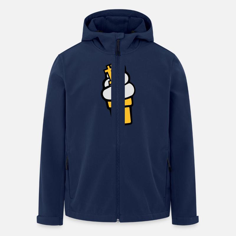 Bitcoin-Cream - Men’s Recycled Softshell Jacket by Stanley/Stella - navy
