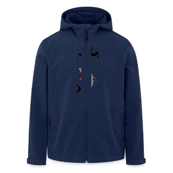 angler - Recycelte Männer Softshell-Jacke von Stanley/Stella - Navy - Vorne - AI Model Male 185 light (185cm)
