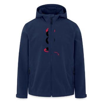 Devils paragraph - Men’s Recycled Softshell Jacket by Stanley/Stella - navy - Front - AI Model Male 185 light (185cm)