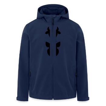 Schädel Rind Schwein - Recycelte Männer Softshell-Jacke von Stanley/Stella - Navy - Vorne - AI Model Male 185 light (185cm)
