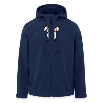 lapin dans une poche - Veste softshell homme en polyester recyclé Stanley/Stella - marine - Devant - AI Model Male 185 light (185cm)
