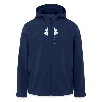 Lotus Blume Lotusblüte Buddhismus Symbol Yoga OM - Recycelte Männer Softshell-Jacke von Stanley/Stella - Navy - Vorne - AI Model Male 185 light (185cm)