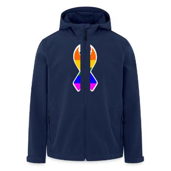 Lgbtq - Recycelte Männer Softshell-Jacke von Stanley/Stella - Navy - Vorne - AI Model Male 185 light (185cm)