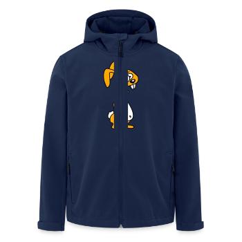 Hase entsetzt ängstlich verzweifelt verwirrt Cool - Recycelte Männer Softshell-Jacke von Stanley/Stella - Navy - Vorne - AI Model Male 185 light (185cm)