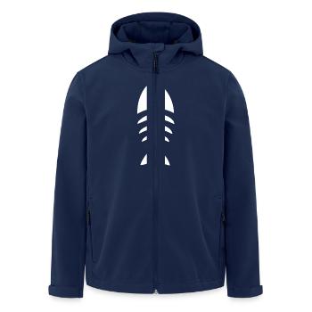 Fischgrate - Recycelte Männer Softshell-Jacke von Stanley/Stella - Navy - Vorne - AI Model Male 185 light (185cm)