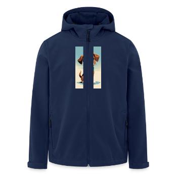 Dog Puppies | Dogs | Puppies | Dog fan - Men’s Recycled Softshell Jacket by Stanley/Stella - navy - Front - AI Model Male 185 light (185cm)