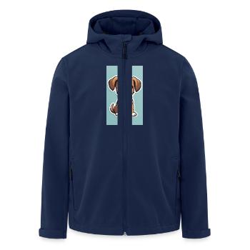 Chiots chiens | Chiens | Chiots | Fan de chien - Veste softshell homme en polyester recyclé Stanley/Stella - marine - Devant - AI Model Male 185 light (185cm)