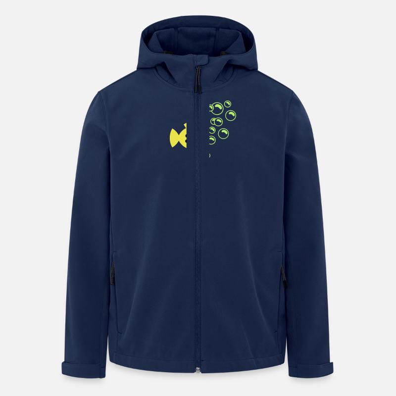 Bubbles / Blasen (C, 1c) - Men’s Recycled Softshell Jacket by Stanley/Stella - navy