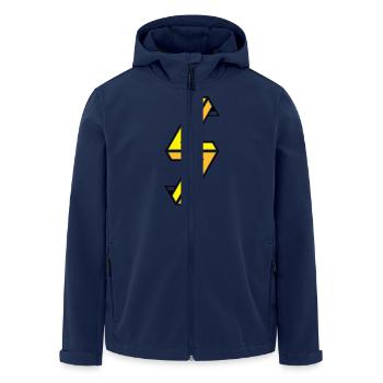 Impossible Figures 86A - Men’s Recycled Softshell Jacket by Stanley/Stella - navy - Front - AI Model Male 185 light (185cm)