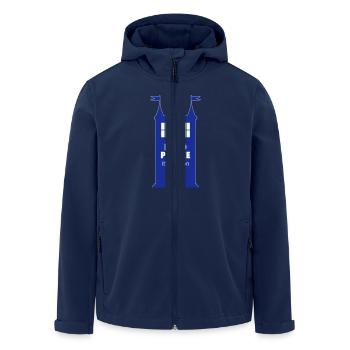 Mind Tardis - Recycelte Männer Softshell-Jacke von Stanley/Stella - Navy - Vorne - AI Model Male 185 light (185cm)