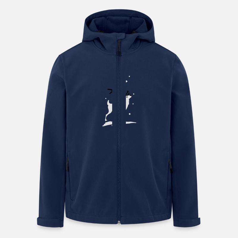 Rentierschlitten im Schnee - Recycelte Männer Softshell-Jacke von Stanley/Stella - Navy