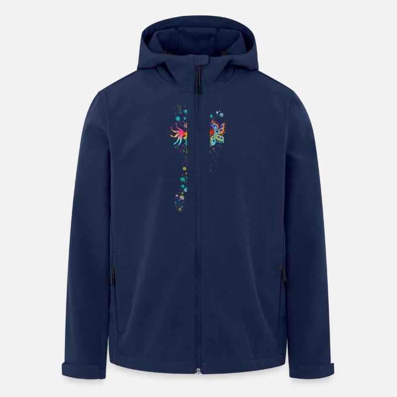 Fische, Wasser, Liebe, Blubberblasen, Valentinstag - Recycelte Männer Softshell-Jacke von Stanley/Stella - Navy