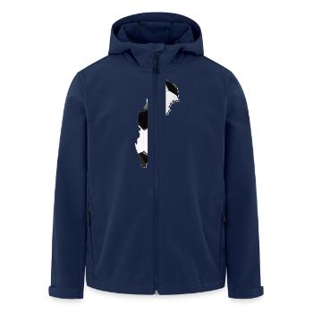Carte de la Suède encadrée vrai football - Veste softshell homme en polyester recyclé Stanley/Stella - marine - Devant - AI Model Male 185 light (185cm)