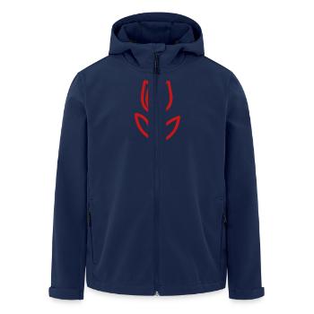 Minimalistisches Blumenmotiv in eleganter Einlinie - Recycelte Männer Softshell-Jacke von Stanley/Stella - Navy - Vorne - AI Model Male 185 light (185cm)