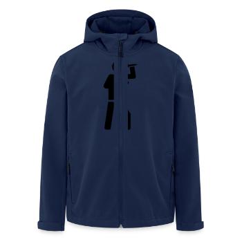 Jeu de fléchettes - Veste softshell homme en polyester recyclé Stanley/Stella - marine - Devant - AI Model Male 185 light (185cm)