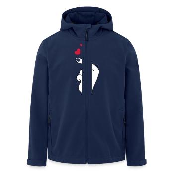 Finger hearts 2 - Men’s Recycled Softshell Jacket by Stanley/Stella - navy - Front - AI Model Male 185 light (185cm)