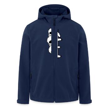 3 DJ mouton derrière le mur jetant un coup d’œil latéral à des amis - Veste softshell homme en polyester recyclé Stanley/Stella - marine - Devant - AI Model Male 185 light (185cm)
