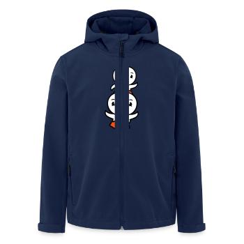 2 Ducks Dad Baby Child Piggyback Running Head Fun - Men’s Recycled Softshell Jacket by Stanley/Stella - navy - Front - AI Model Male 185 light (185cm)