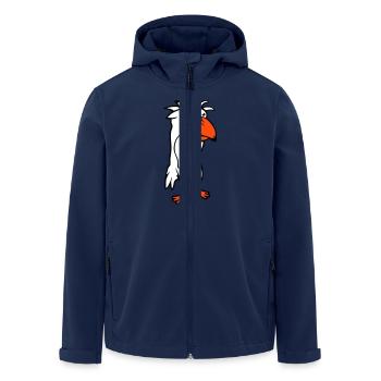 L’oiseau perroquet a l’air drôle stupide anxieux confus - Veste softshell homme en polyester recyclé Stanley/Stella - marine - Devant - AI Model Male 185 light (185cm)