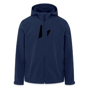 Strom Blitz Elektro Icon - Recycelte Männer Softshell-Jacke von Stanley/Stella - Navy - Vorne - AI Model Male 185 light (185cm)