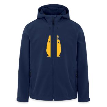 Wasserschwein Spruch - Recycelte Männer Softshell-Jacke von Stanley/Stella - Navy - Vorne - AI Model Male 185 light (185cm)