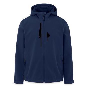 Graffiti L gouttes Farbklex spray - Veste softshell homme en polyester recyclé Stanley/Stella - marine - Devant - AI Model Male 185 light (185cm)
