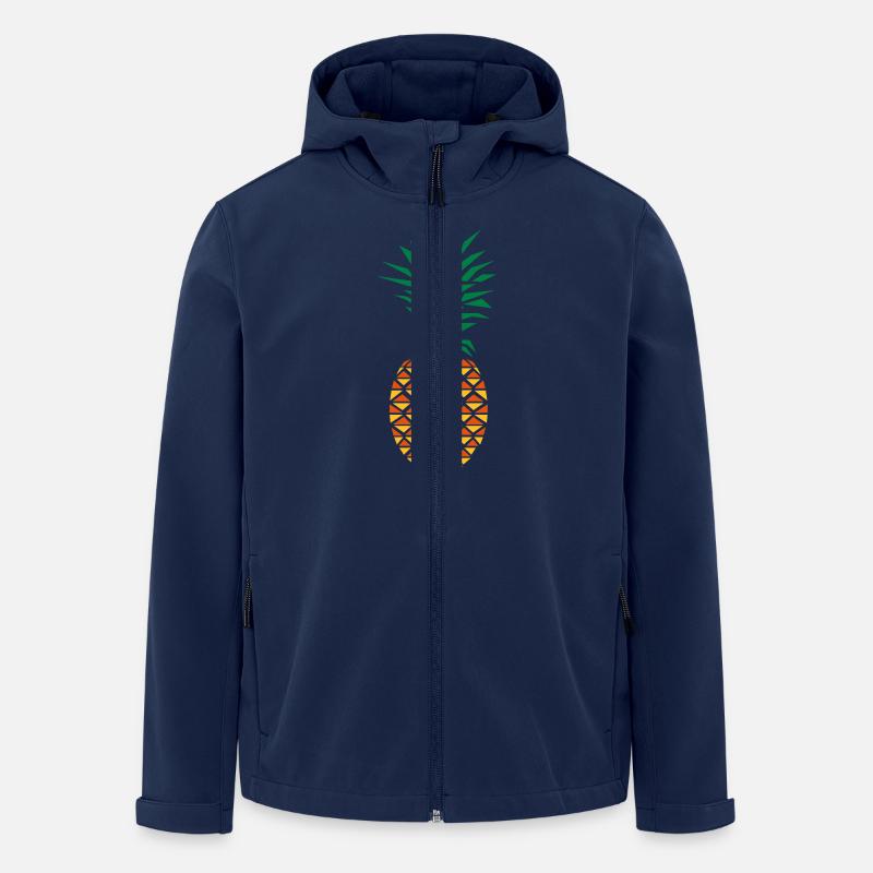 Pineapple (Geometric Style) - Men’s Recycled Softshell Jacket by Stanley/Stella - navy